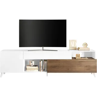 Home Affaire Monaco Lowboard 241 cm Beige/Kunststoff/Metall/Holzwerkstoff
