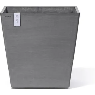 Ecopots Pflanztopf Rotterdam Rollen Grau (HxBxT) 49,7 x 50 x 50 cm