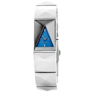 Quadratische Quarz Uhr ct7357s01m Edelstahl 18 mm Gehäusedurchmesser - Weiß, Blau, Silber