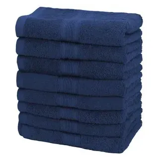 NatureMark Handtuchset 50 x 100 cm navyblau 8-tlg.