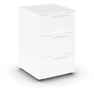 Rauch Möbel Flipp, Kommode für Schlafzimmer, Kinderzimmer, Wohnzimmer, Jugendzimmer, Flur, Garderobe, 3 Schubladen, mit Softclose-Funktion, Farbe Weiß, Breite 40 cm