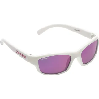 Cressi Swim Kinder Sonnenbrille JOGI Kid's Sunglasses, Weiß/Verspiegelt Linsen Rosa, One Size, DB100042