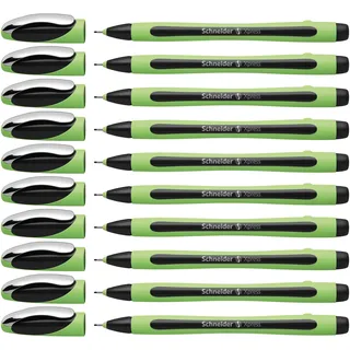Schneider Xpress Fineliner (Strichstärke 0,8 mm, dokumentenecht) 10er Packung schwarz