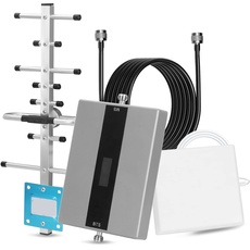 Xverycan Handy Signalverstärker,Tri-Band-Verstärker Alle Netze LTE GSM 2G 3G 4G 800/900/2100 MHz, Gain Über 68 dB, für Alle Netzwerkanbieter