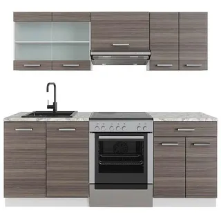 Vicco Küchenzeile R-Line 200 cm grau