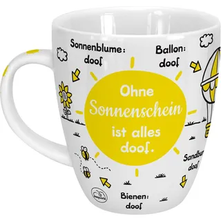 SHEEPWORLD Ohne Sonnenschein ist alles doof Tasse 0,45 l Gelb 2 St.
