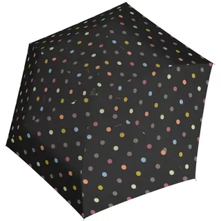 Reisenthel umbrella pocket mini in Dots – Extrem leichter und flacher Taschenschirm aus recycelten PET-Flaschen – Mit großem Schirmdach