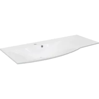 Fackelmann Waschbecken 115 cm Lugano links Weiß
