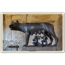 Blechschild 20x30 cm - Rom Italien Kapitolinische Wölfin