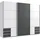 Schwebetürenschrank Emden 270 x 210 x 65 cm Weiß/Grau