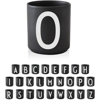 Design Letters Tasse Personalisiert (A-Z) | Kaffeebecher Porzellan | Kaffeetassen Buchstaben | Personalisierte Tasse, Personalisierte Geschenke | Tassen Schwarz | Dekorativ Tassen Buchstaben 250 Ml