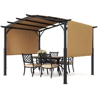 Vevor Pergola 3,65 x 3,05 m Beige/Schwarz
