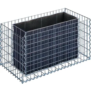 Gabiona Gabionen-Hochbeet eckig 50 cm x 100 cm x 50 cm Maschenw 5 cm x 10 cm