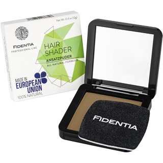 Fidentia Premium Hair Shader 12g | 100% Natur Haar Concealer | in der EU hergestelltes Ansatzpuder - hellbraun