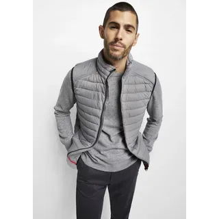 Steppweste CINQUE "CIFOLD", Herren, Gr. XL, grau, Web, Obermaterial: 100% Polyamid, schmal hüftlang, Westen Steppweste, mit Stehkragen