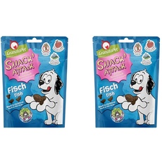 GranataPet Snack' Attack Fisch, 100 g, Hundeleckerli ohne Getreide & ohne Zuckerzusätze, Leckerchen für Hunde, weicher Hundesnack (Packung mit 2)