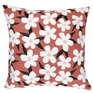 Douceur d ́intérieur Kissenhülle Darcy 40/40 cm , Terracotta , Naturmaterialen , 40x40 cm , Heimtextilien, Bettwäsche & Leintücher, Bettwäsche