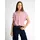 Kurzarmbluse Cozy Pink/Weiß 44