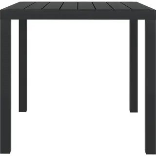 vidaXL Gartentisch Schwarz 80x80x74 cm Aluminium und WPC - Schwarz