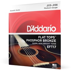 D'Addario Gitarrensaiten Westerngitarre | Gitarrensaiten Akustikgitarre | Acoustic Guitar Strings | EFT17 Phosphor Bronze Saitensatz 0,033 cm - 0,127 cm (.013 - .056 Zoll)