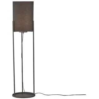 meine wunschleuchte meineWunschleuchte LED Stehlampe, Leuchtmittel dimmbar, LED wechselbar, Warmweiß, kleine Designer Bodenlampe innen 114cm Lampen-Schirm Stoff LED dimmbar schwarz