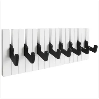 Ricoo Garderobenleiste Piano Design Weiß