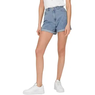 ONLY Damen Shorts high Waist 5-Pocket Design Knopfleiste Reißverschluss Kurze Bermudas, Farben:Hellblau, Größe:S