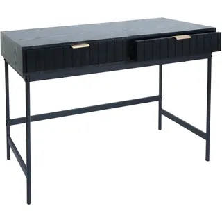 MCW Konsolentisch O41 Industrial Schublade Melamin 85x100x40cm Holzoptik Schwarz