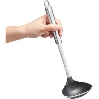 SILBERTHAL Suppenkelle Silikon - Spülmaschinenfeste Schöpfkelle mit Edelstahlgriff zum Servieren - Hitzebeständig