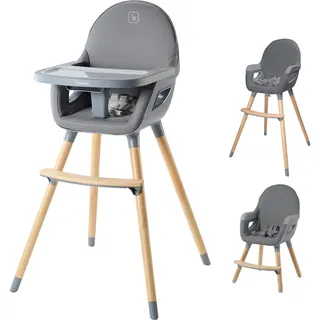 BabyGO Kinderhochstuhl Skandi, grau