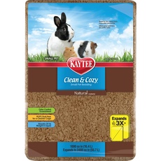 Kaytee Superpet, Clean & Cozy Streu für kleine Haustiere wie Mäuse, Rennmäuse, Nagetiere, Hamster, Kaninchen, besonders saugfähige Papierstreu, 99,9 % staubfrei, Natürlich, 49.2L