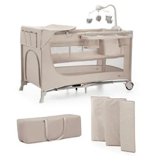 Kinderkraft Baby-Reisebett »JOY 2 mit Zubehör«, beige