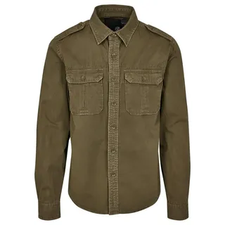 Brandit Textil Vintage Langarmhemd Olive L