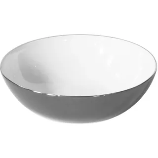Fink Müslischüssel »Moments« 4 Stk. aus Porzellan Ø 15,2, Platinumrand, grau