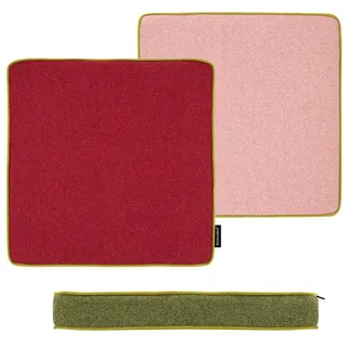 REMEMBER Sitzkissen 40 x 40 cm Rot/Mehrfarbig