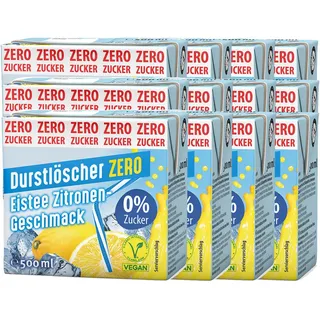 Durstlöscher Eistee Zitrone Zero Genuss zuckerfrei 500ml 12er Pack