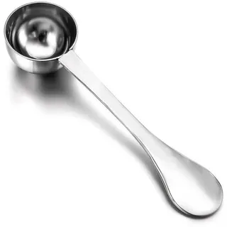 Unyqoos® Messlöffel 15 ml aus 304er Edelstahl, langer Stiel – präziser Dosierlöffel für Kaffee, Tee, Zucker & Gewürze, spülmaschinenfest, ergonomisch - Silber