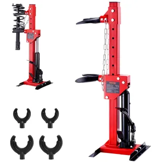 Vevor 4.5 Tonnen KFZ Werkzeug Hydraulischer Federspanner 1 Tonne Nenndruckkraft Federbeinspanner 11-13cm & 14-17cm Federverschluss Federbein Spanner mit auslaufsicherer Hydraulikpumpe