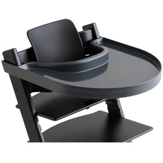 Playtray Tripp Trapp Tisch - Geeignet für alle versionen des Stokke Stuhl, Einfach zu montieren, 100% BPA-frei (Antrecite)