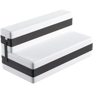 TeQsli Gel Faltmatratze 15 cm Höhe, Klappmatratze 120×200, 4-teilige Gästebett & 3-in-1 Schlafsofa mit waschbarem und abnehmbarem Bezug, Klappbett mit Öko-Tex & CertiPUR Zertifiziert