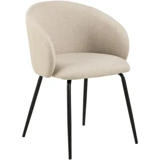 Mid.you Armlehnstuhl , Beige , Textil , rund , 56x80.5x54.5 cm , Esszimmer, Stühle, Polsterstühle