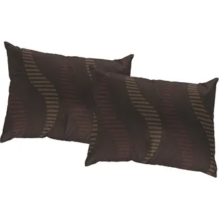 Dekokissen WIRTH "LUPARA" Gr. 3, braun (braun, gemustert), B:40cm L:60cm, Baumwolle, Polyester, Dekokissen_Sitzkissen_Kissenhüllen, Dekokissen, Kissenhülle ohne Füllung, 2 Stück
