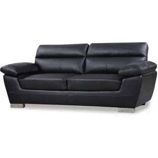 Habitat Garten Einzelsofa dallas Schwarz , Textil , 88x90x210 cm , Wohnzimmer, Sofas & Couches, Sofas, 3-Sitzer Sofas