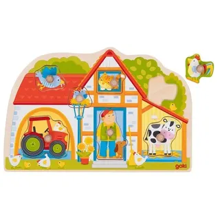 Goki Wooden Stud Puzzle My Farm 7 pcs.