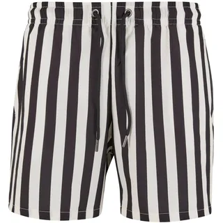 URBAN CLASSICS Badeshorts in black/offwhite - Gr.: XXL