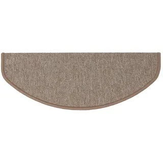 Esposa Stufenmatte , Beige , Textil , meliert , halbrund , 65x23.5 cm , Made in Germany , für Fußbodenheizung geeignet, rutschfest, pflegeleicht, strapazierfähig , Teppiche und Böden, Schmutzfangmatten, Stufenmatten