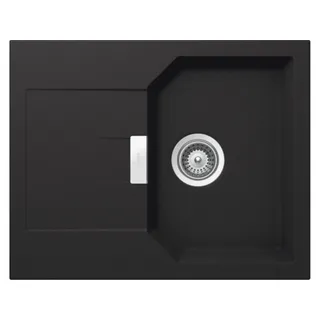 Schock Manhattan D-100XS links Einbauspüle onyx Excenterbetätigung 640 x 510 mm