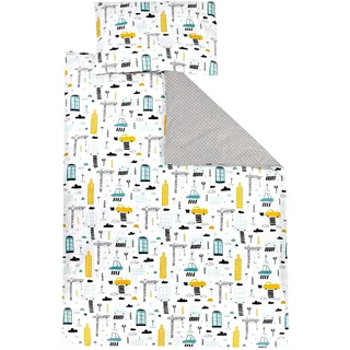 TupTam Kinder Bettwäsche Gemustert 2-Teilig Wendebettwäsche, Farbe: Autos Bunt, Größe: 135x100 cm