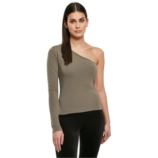 Urban Classics Damen Ladies Asymmetric Longsleeve Olive, S