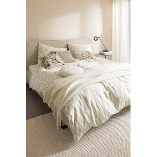 Schöner Wohnen SCHÖNER WOHNEN-Kollektion Wendebettwäsche »Favour« 2 Stk., tlg. aus reiner Baumwolle, und mit effekvoller Paspel, beige Größe 155x220+80x80 - Beige